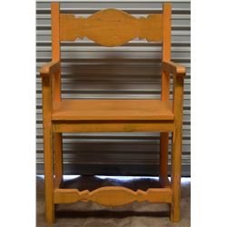 YELLOW WOODEN CHAIR