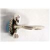 Image 2 : Navajo Sterling Turquoise Sandcast Ring, Size 9.25