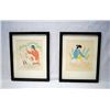 Image 1 : Pair of Navajo Silkscreen Prints by Harrison Begay