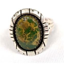 Navajo Sterling Silver Turquoise Ring, Size 7
