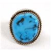 Image 1 : Navajo Sterling Silver Turquoise Ring, Size 4