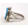Image 2 : Navajo Sterling Silver Turquoise Ring, Size 4