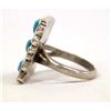 Image 2 : Zuni Sterling Silver Turquoise Overlay Ring, Sz 7