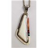 Image 1 : Native American Navajo Bone Overlay Necklace, Joe