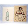 Image 1 : Pair of 1991 Native American Mixed Media Pictures