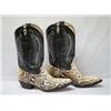 Image 1 : Pr Pistolero Python Skin Cowboy Boots, Size 9.5