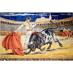 Matador and Bull Tapestry