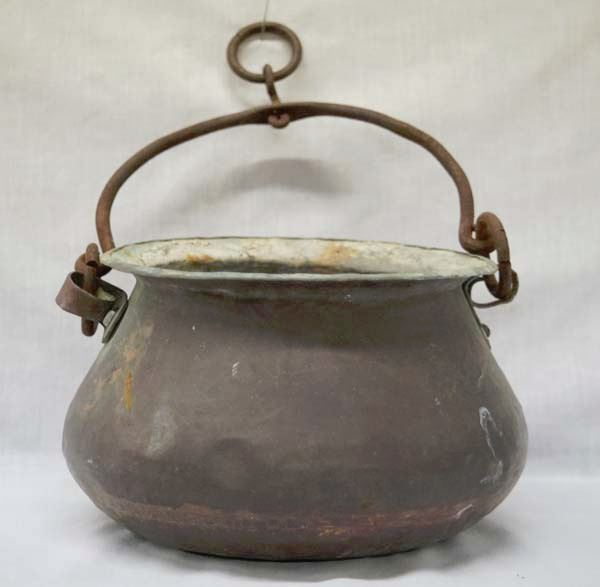 Vintage Copper Fireplace Kettle