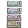 Image 1 : 4 x 1954 Canada Bank Of Canada Notes, $1, $5, $10, $20