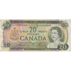 1969 Bank Of Canada $20 Replacement Bank Note