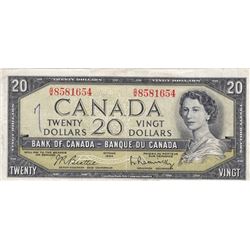 1954 Bank Of Canada $20 Bank Note - Beattie/Rasminsky