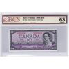 Image 3 : 1954 Bank Of Canada $10 Devil's Face Bank Note - BCS Certified UNC 63