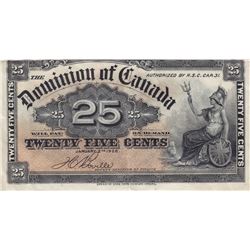 Dominion Of Canada 25-Cent Shinplaster Note