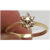 Image 1 : 14 Kt Yellow Gold & Diamond Flower Promise Ring - Size 6