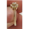 Image 2 : 14 Kt Yellow Gold & Diamond Flower Promise Ring - Size 6