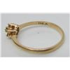 Image 3 : 14 Kt Yellow Gold & Diamond Flower Promise Ring - Size 6