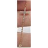 Image 2 : Delicate 18 Kt Rose Gold Chain Link Bracelet With Solid Cubic Cross Link