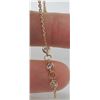 Image 3 : Delicate 18 Kt Rose Gold Chain Link Bracelet With Solid Cubic Cross Link