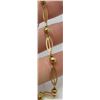 Image 2 : 18 Kt Yellow Gold Link & Bead Bracelet - 4.13 Grams - 7"