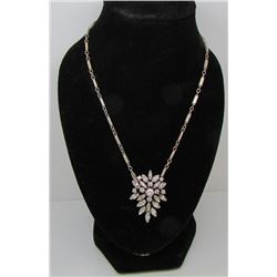 14KT White Gold & Diamond Cluster Pendant - $6275 Appraised Value