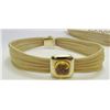 Image 3 : 14 Kt Yellow Gold Beautiful Mesh & Citrine Choker With Matching Bracelet - 27.8 Grams AGW