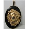 Image 1 : Large Custom Made Pendant - Womans 14 Kt Profile On Black Background