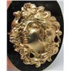 Image 2 : Large Custom Made Pendant - Womans 14 Kt Profile On Black Background