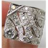 Image 1 : Custom Made 14 KT White Gold & Diamond Ring - 1.05 CTW - Appraised Value $ 6150