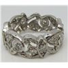 Image 3 : Platinum & Diamond Bead Set Eternity Band - Size 4 1/2 - Appraised Value $ 3150