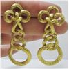 Image 1 : 18 Kt Yellow Gold Beautifully Made Looped Dangle Clip-On Earrings - 28 gms AGW