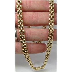 10 Kt Yellow Gold Hinged Stampato Link Necklace