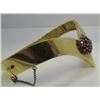 Image 2 : 18 Kt Yellow Gold Chevron Bangle With Gorgeous Pigeon's Blood Ruby Cluster - 28 Grams AGW