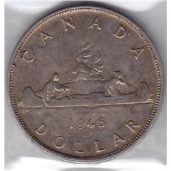 1946 Canada ICCS Graded Silver $1 Dollar Coin - EF 40