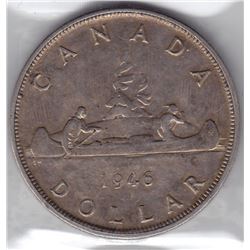 1946 Canada ICCS Graded Silver $1 Dollar Coin - EF 40