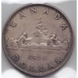 1954 Canada ICCS Graded Silver $1 Dollar Coin - MS 62