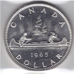 1965 Canada ICCS Graded Silver $1 Dollar Coin - PL 64