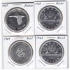 Image 1 : 4 Canadian Silver Dollars - ALL PL 65 - 1964, 1963, 1965, 1967