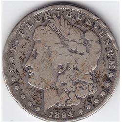 1894 S United States Silver Morgan $1 Dollar Coin