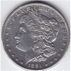 1881 S United States Silver Morgan $1 Dollar Coin - AU