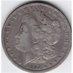 1884 United States Silver Morgan $1 Dollar Coin