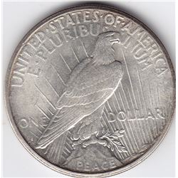 1922 S United States Silver Peace  $1 Dollar Coin - Hairline Die Break - BU