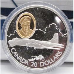 1998 Canada Sterling Silver $20 Coin By RCM - Canadair CP-107 Argus