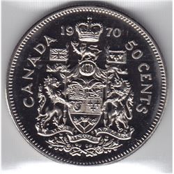 1970 Canada ICCS Graded 50-Cent Half Dollar Coin - PL 66