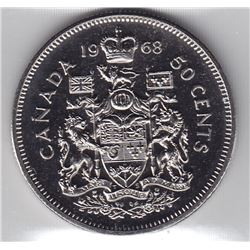 1968 Canada ICCS Graded 50-Cent Half Dollar Coin - PL 65