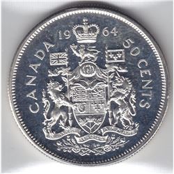 1964 Canada ICCS Graded Silver 50-Cent Coin - PL 65