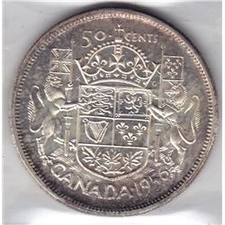 1956 Canada ICCS Graded Silver 50-Cent Half Dollar Coin - PL 65