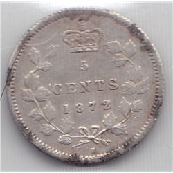 1872 H Canada ICCS Graded Silver 10-Cent Coin - EF 40