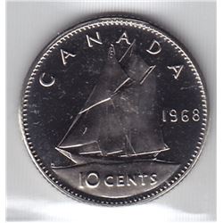 1968 Canada ICCS Graded 10-Cent Dime Coin - PL 66