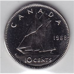 1968 Canada ICCS Graded 10-Cent Dime Coin - PL 66