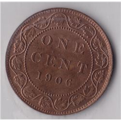 1906 Canada ICCS Graded Large 1-Cent Coin - MS 63 - Red